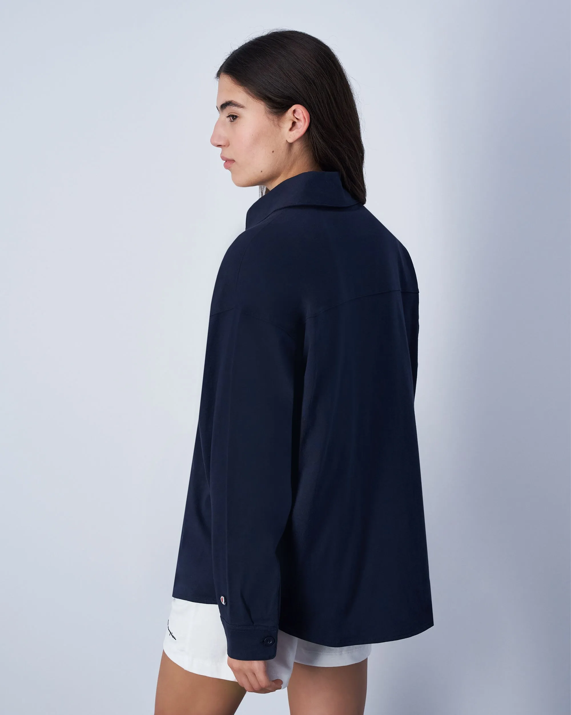 Champion Camicia Oversize In Jersey Blu Donna