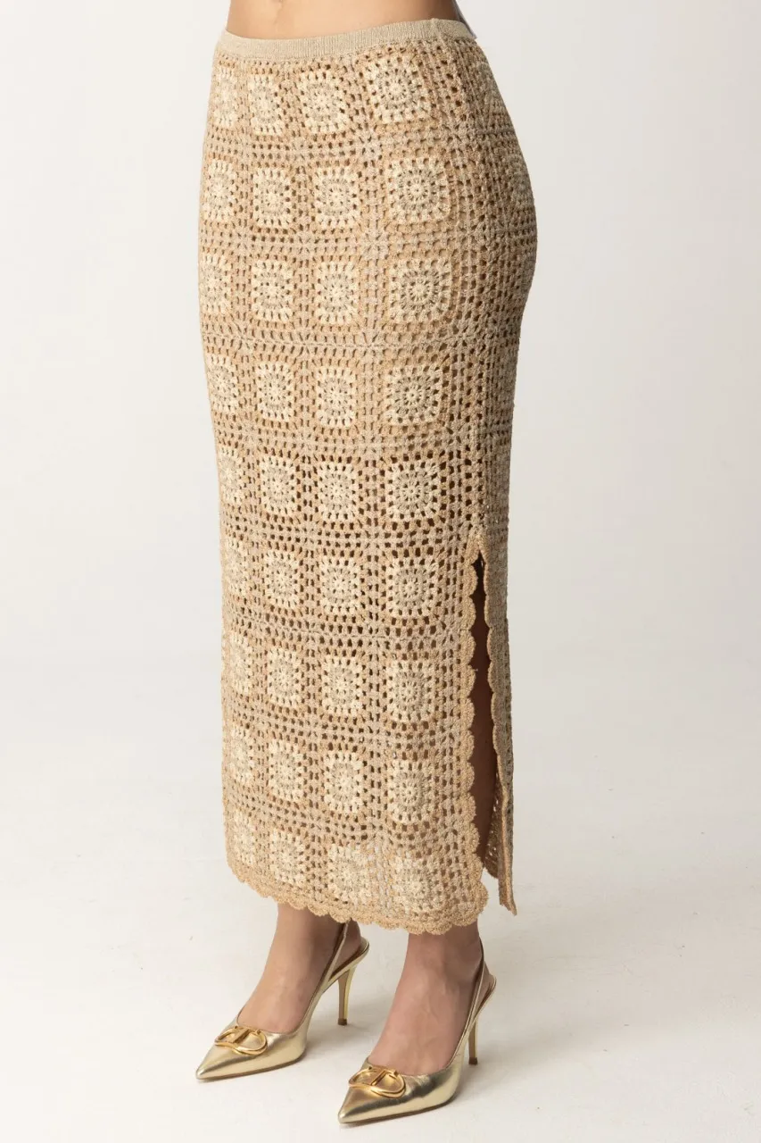 Completo top e gonna crochet MUL CROCHET LUREX GINGER ROOT