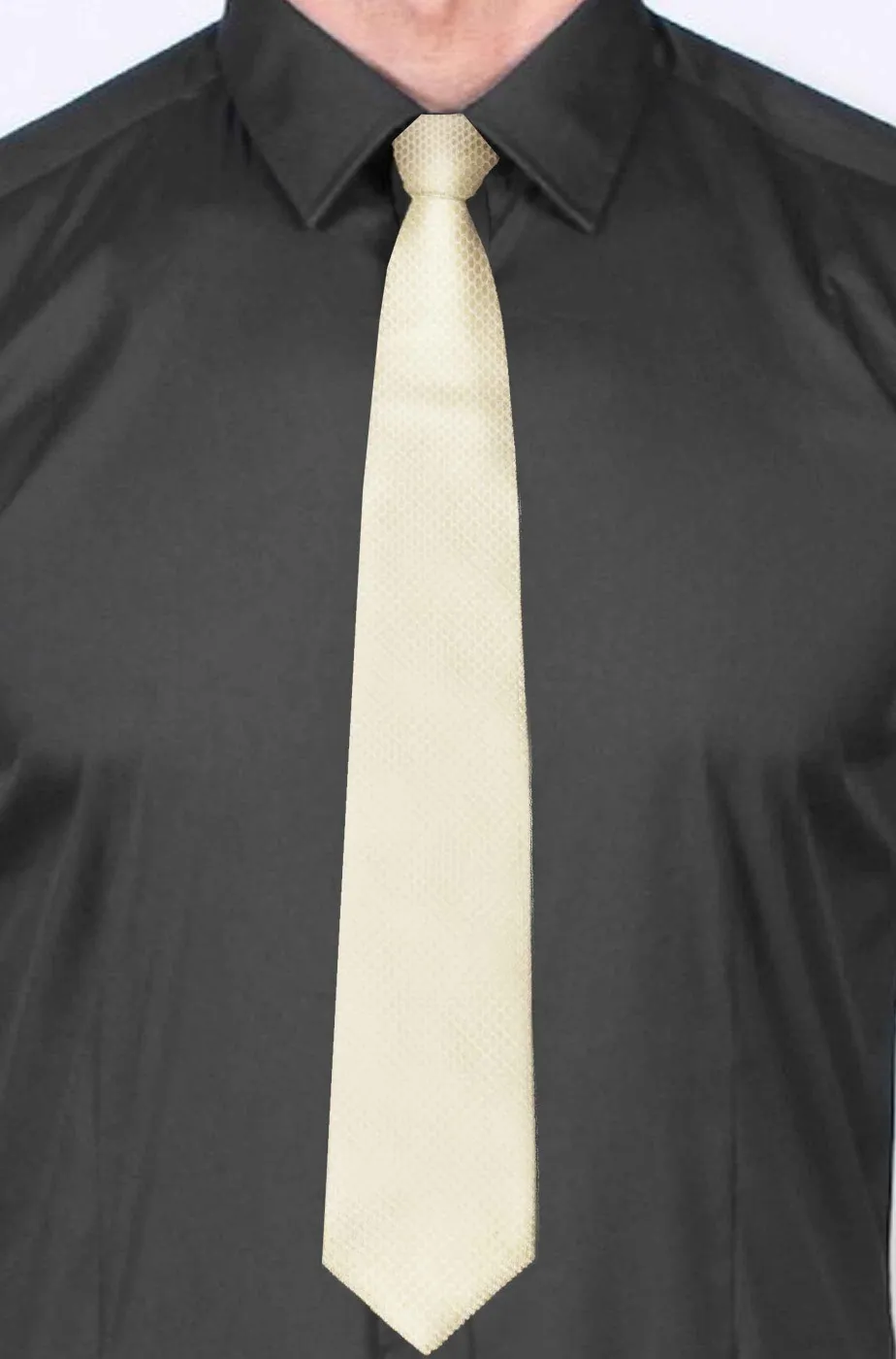 Cravatta elegante da cerimonia lilla giallo perla chiarissimo di seta