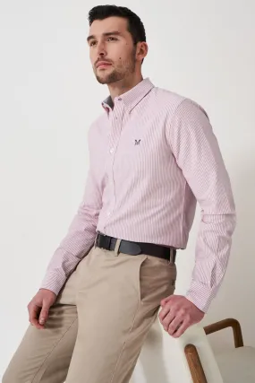 Crew Clothing A righe - Camicia in Vestibilità attillata / Slim Oxford cotone