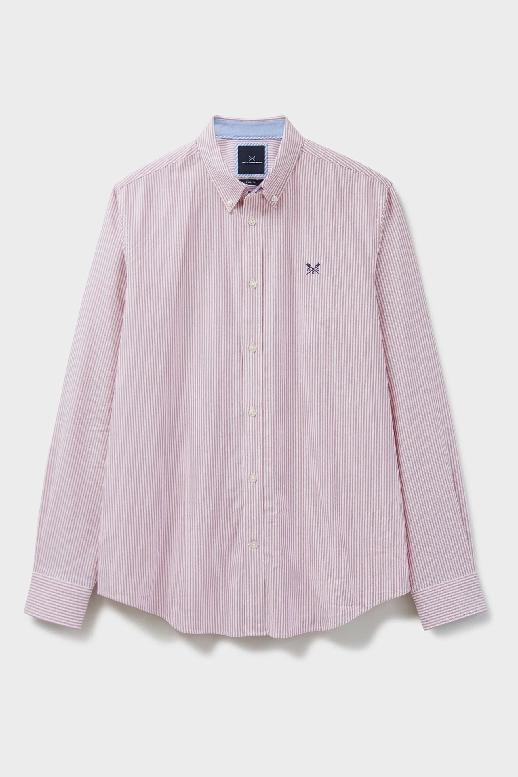 Crew Clothing A righe - Camicia in Vestibilità attillata / Slim Oxford cotone
