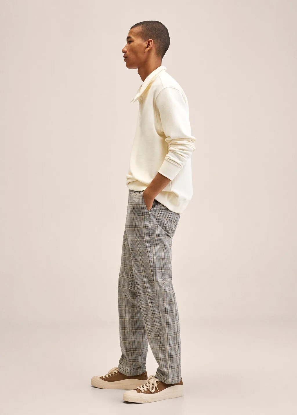 Pantaloni slim-fit quadri