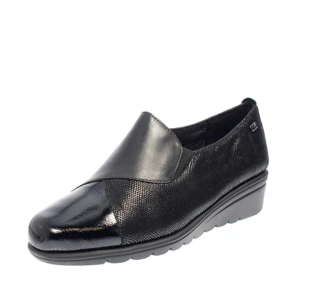Scarpe comfort in Pelle con zeppetta